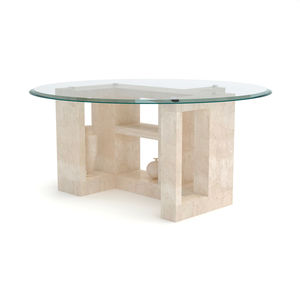 mesa con base de mármol