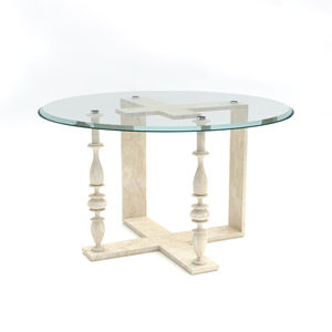 mesa con base de mármol