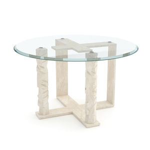 mesa con base de mármol