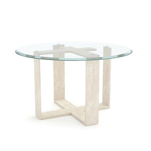 mesa con base de mármol