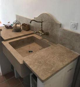 encimera de lavabo de piedra natural