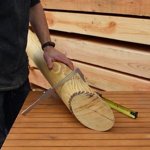tronco de madera para paisajismo