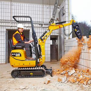 excavadora mini / con orugas / de demolición / para obra