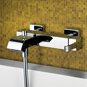 grifo monomando para bañera / para ducha / de pared / de metal cromado