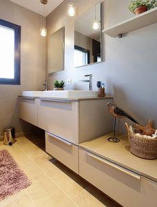 mueble de lavabo doble