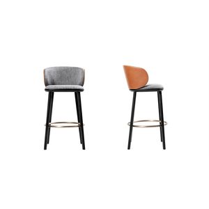silla de bar de cuero