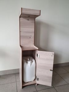 dispensador de gel hidroalcohólico de suelo