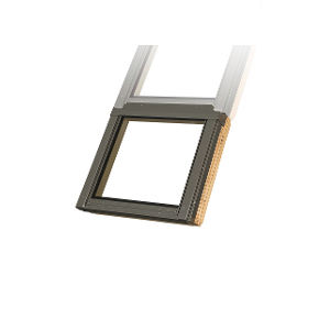 ventana de tejado fija / de madera / de metal / con vidrio doble