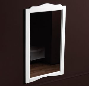 espejo para baño de pared / clásico / rectangular / de nogal