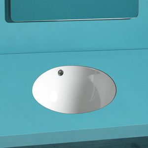 lavabo bajo encimera / redondo / de cerámica / contemporáneo