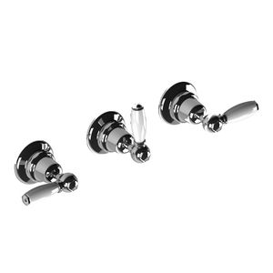grifo mezclador para ducha / para bañera / empotrable / de metal cromado