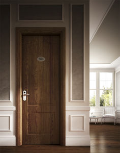 puerta de interior / abatible / de madera / antiincendios