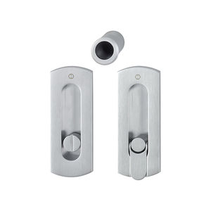 manilla para puerta corredera / de latón / contemporánea / con cerradura integrada