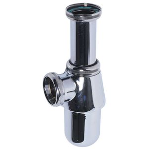 sifón para lavabo de latón cromado