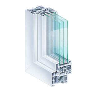 perfil de ventana de PVC / con aislamiento térmico