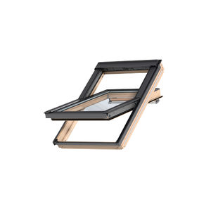 ventana de tejado de pivote / de madera / de aluminio / con vidrio doble