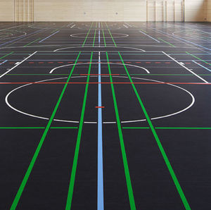 pavimento deportivo de linóleo / de interior / para sala polideportiva