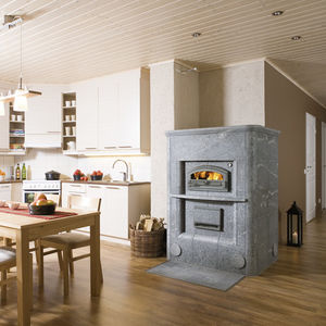 cocina con horno de leña