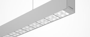 luminaria suspendida / LED / lineal / de aluminio anodizado