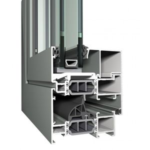 perfil de ventana de aluminio / con aislamiento térmico / antiintrusión / ignífugo