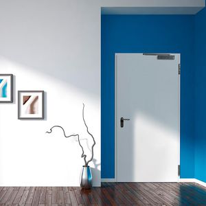 puerta de interior / abatible / de acero galvanizado / de material laminado