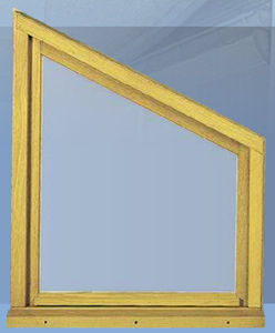 ventana abatible / de madera / poligonal