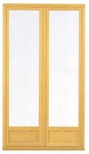 puerta-ventana abatible / de madera