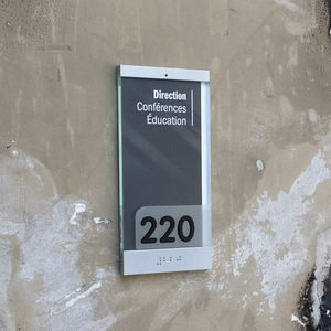 placa de señalización para puerta