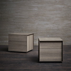 mesilla de noche contemporánea / de madera / rectangular / con cajón