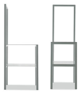 silla de bar contemporánea / de acero / negra / blanca