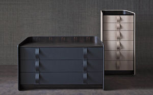 cómoda contemporánea / de madera / de cuero / de Carlo Colombo