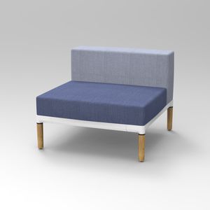 sillón bajo contemporáneo / de tejido / de roble / con mesa integrada