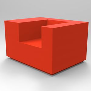 sillón contemporáneo / de tejido / con reposabrazos / tapizado