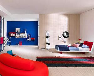 habitación para niños roja