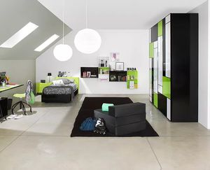 habitación para niños verde