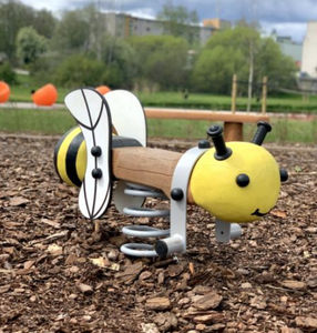 balancín de muelles abeja