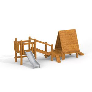 casa de juegos con tobogán