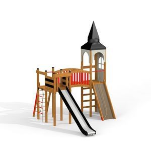 torre de juegos con tobogán