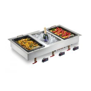 contenedor gastronómico de acero inoxidable para uso profesional