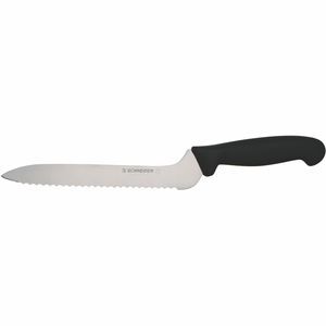 cuchillo para pan con mango de plástico