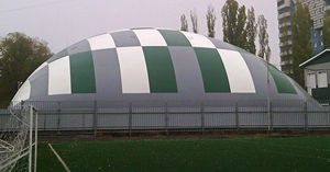 estructura hinchable con membrana de PVC