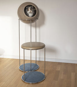 árbol para gatos de acero cromado