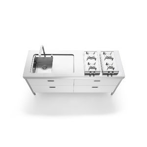 cocina de acero inoxidable