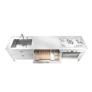 cocina de acero inoxidable