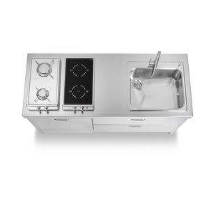 cocina de acero inoxidable