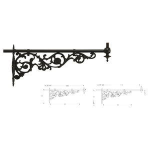 consola para poste de iluminación de hierro galvanizado