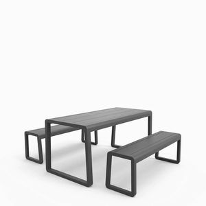 conjunto de mesa y banco contemporáneo