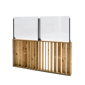 separador de espacios de madera