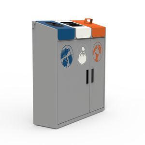 cubo de basura de metal