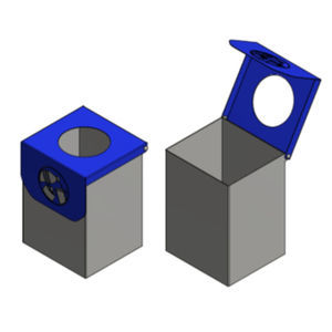 cubo de basura de metal